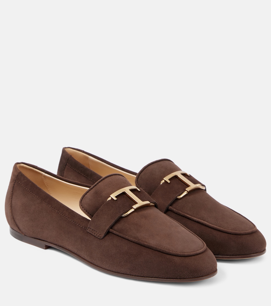 Замшевые лоферы T-класса Tod's, Marrone Africa