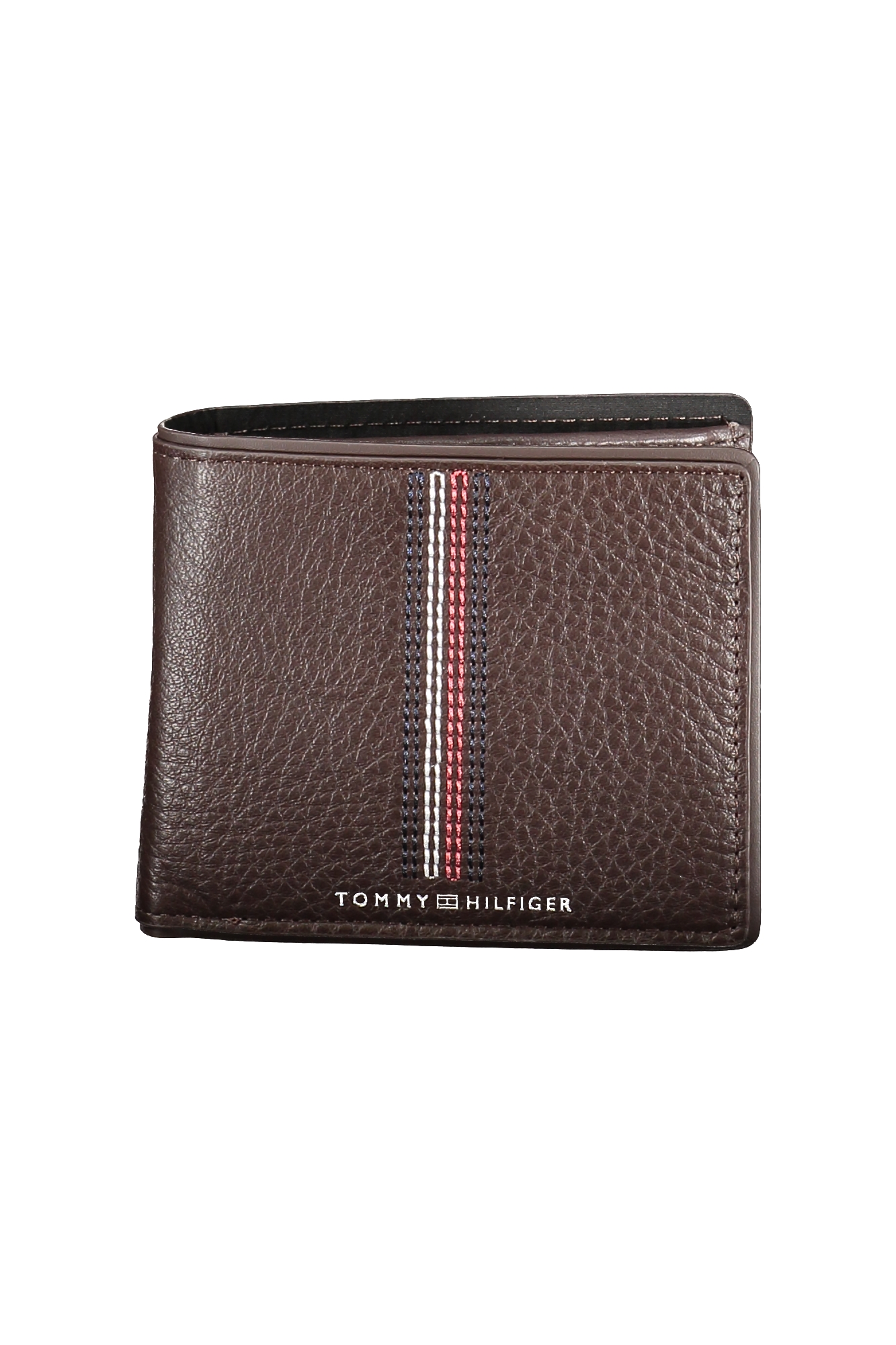 

Мужской кошелек Tommy Hilfiger кожаный с вышивкой, коричневый