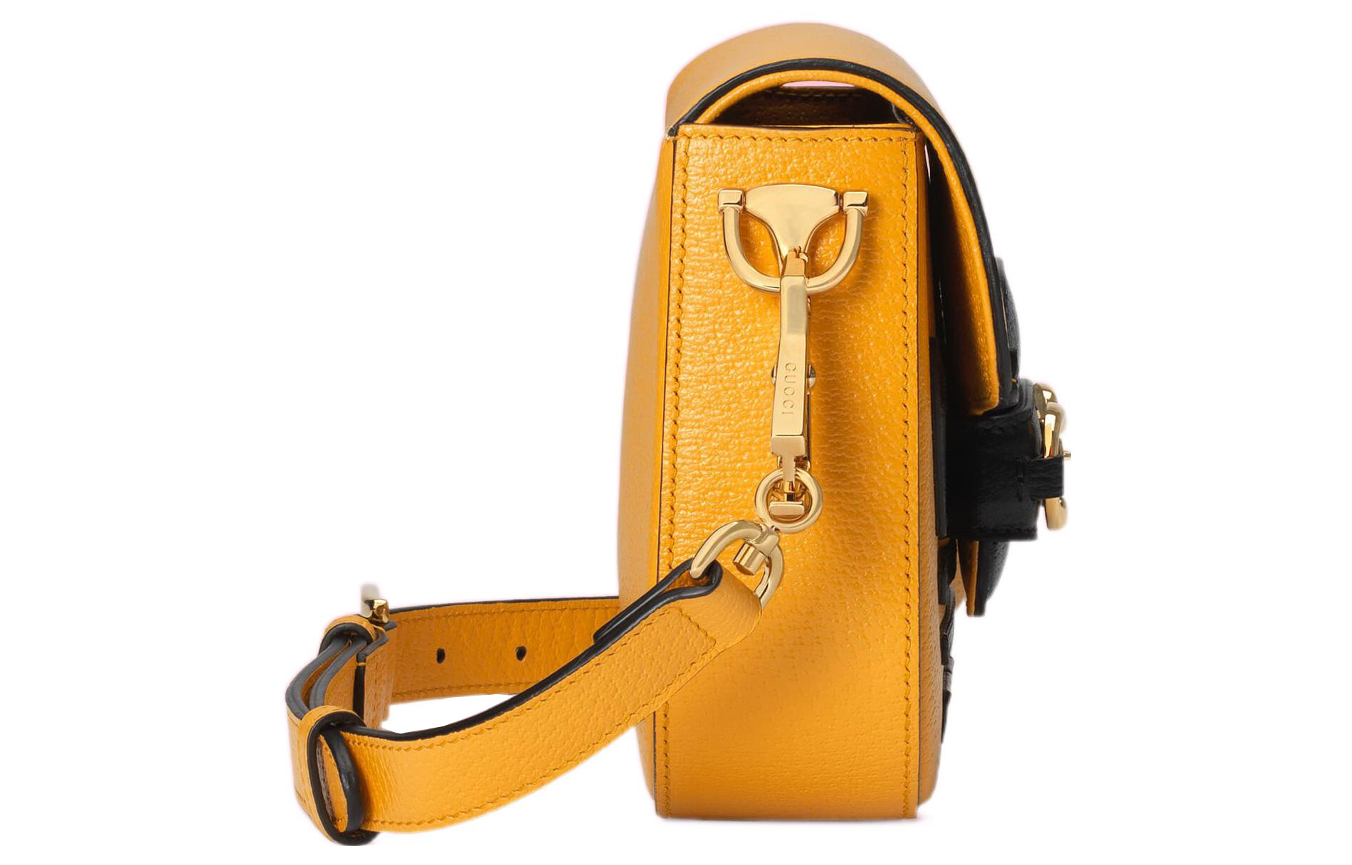 Мини-сумка через плечо GUCCI Horsebit 1955, кожаная, цвет Aurora Blue — фото 4