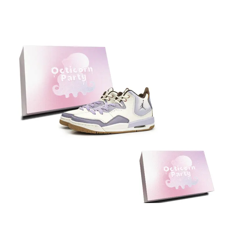 

Jordan Courtside 23 амортизация, износостойкие высокие детские баскетбольные кроссовки Purple для подростков