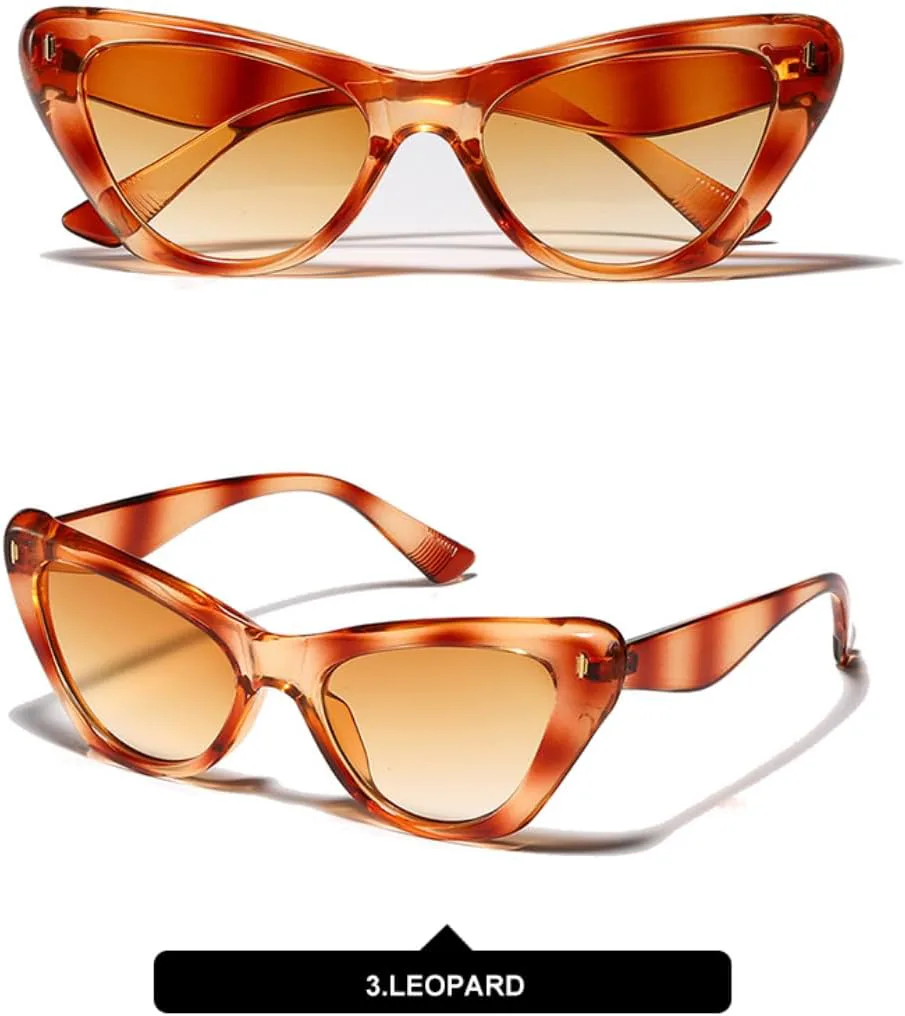 

Ретро-модные солнцезащитные очки «кошачий глаз» для женщин и мужчин, классический винтажный стиль, защита от УФ-излучения UV400 для активного отдыха SZVVBKK, Green