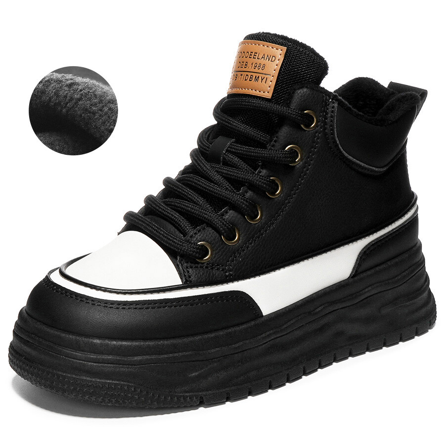 

Кроссовки OMS Skateboarding Shoes Women's High-top, цвет Panda Black