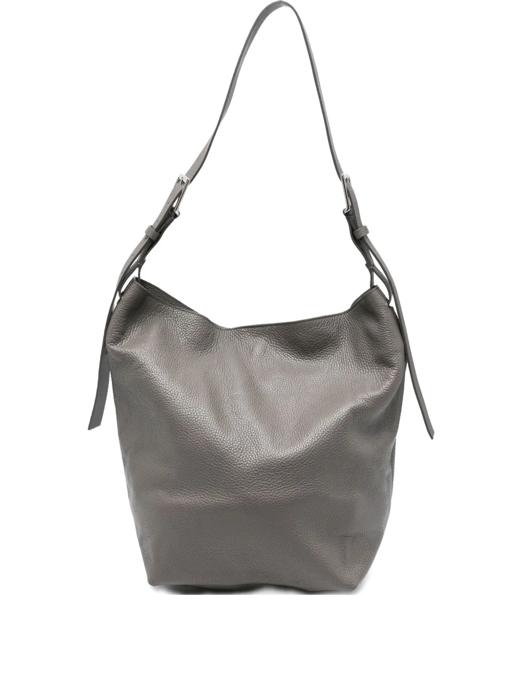 

Кожаная сумка на плечо с застежкой-пряжкой P.A.R.O.S.H., серый