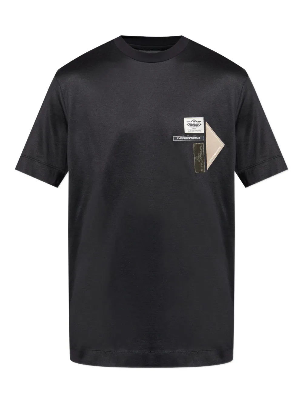 

Футболка с нашивкой-логотипом EMPORIO ARMANI, черный