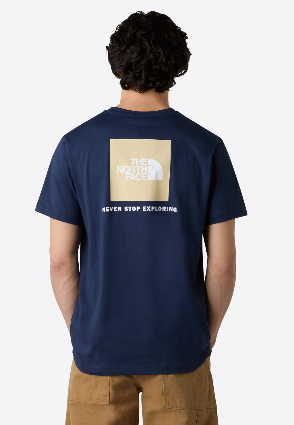 

Футболка с принтом BOX TEE The North Face, темно-синий