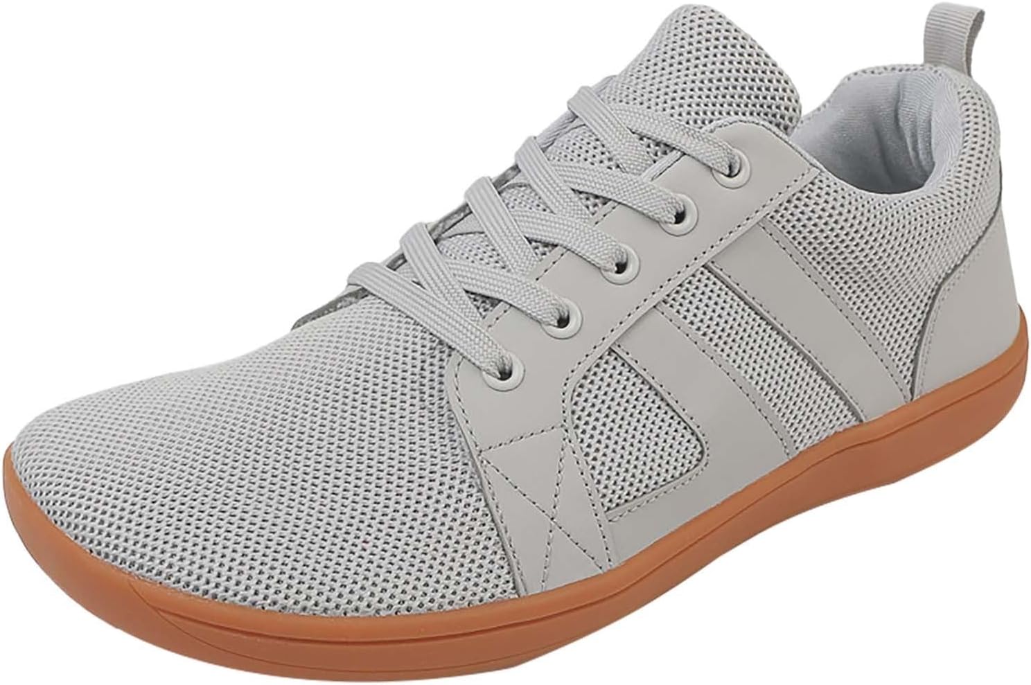 

Мужская обувь для бега с широким носком, быстро сохнущая, без застежек, дышащая сетка, резиновая подошва, легкие кроссовки Generic, серый