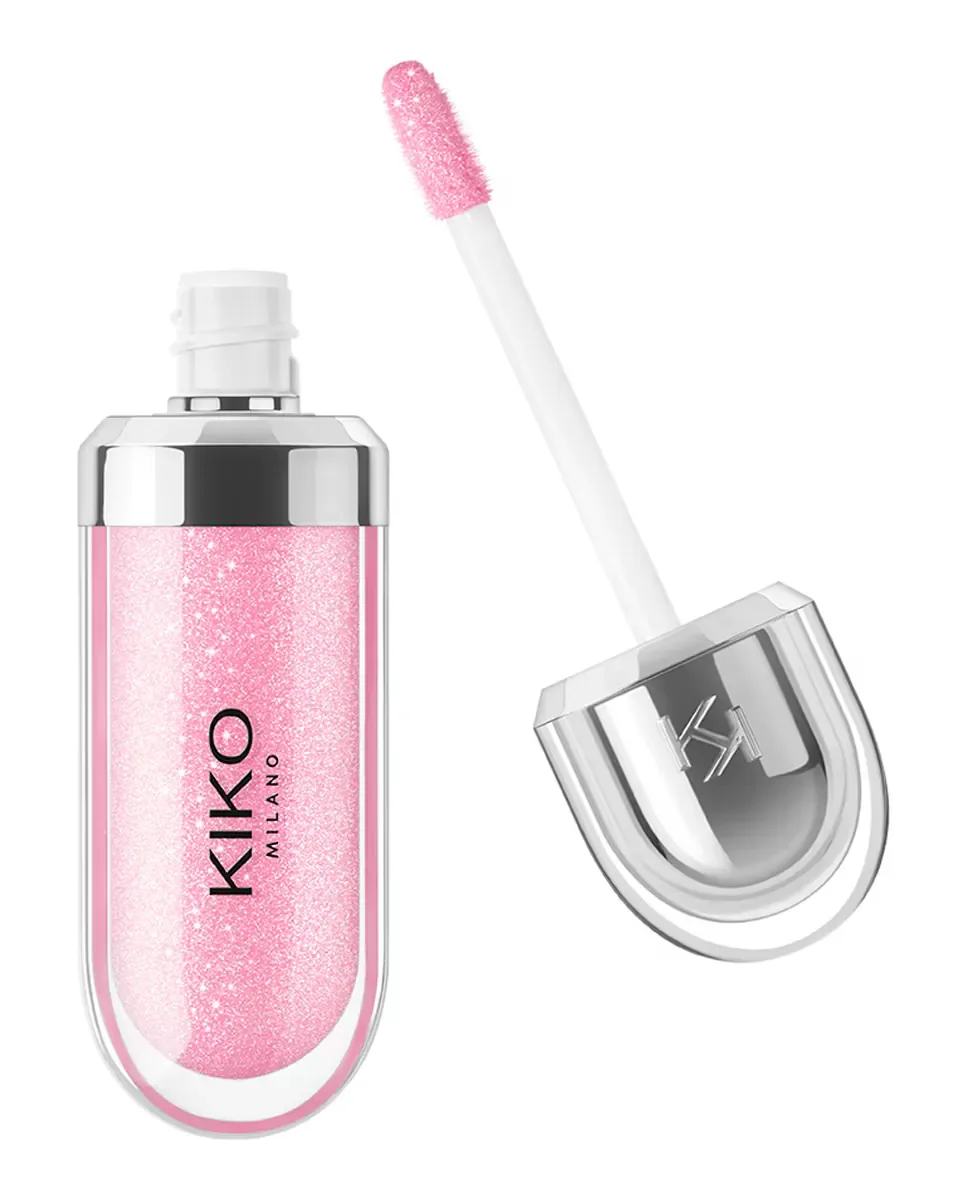Увлажняющий блеск для губ 3D эффект Hydra Lipgloss Kiko Milano, 05 Pearly Pink — фото 3