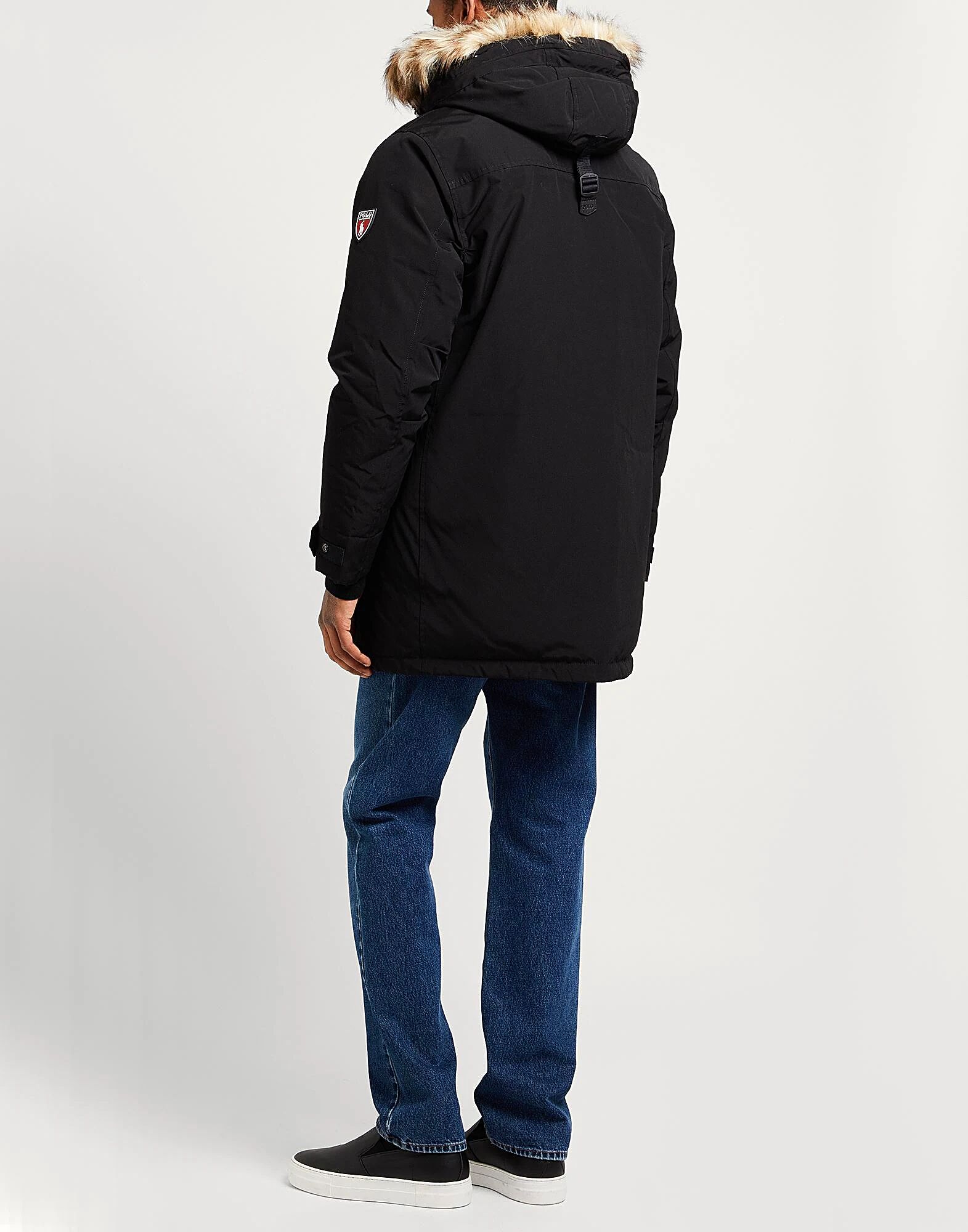Пуховик Faux-Fur-Trim Down Hooded Coat Polo Ralph Lauren, черный — фото 3