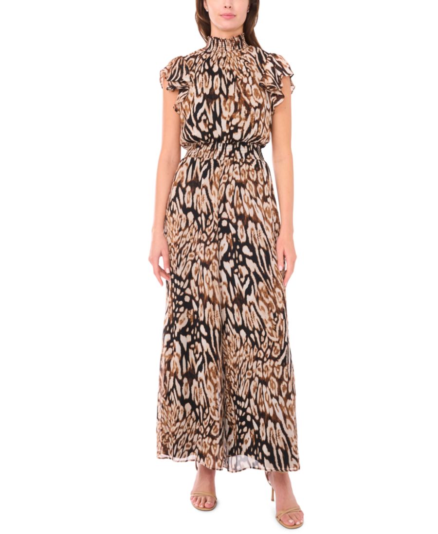 

Женский комбинезон с рукавами-крылышками и присборенной талией MSK, Cobblestone