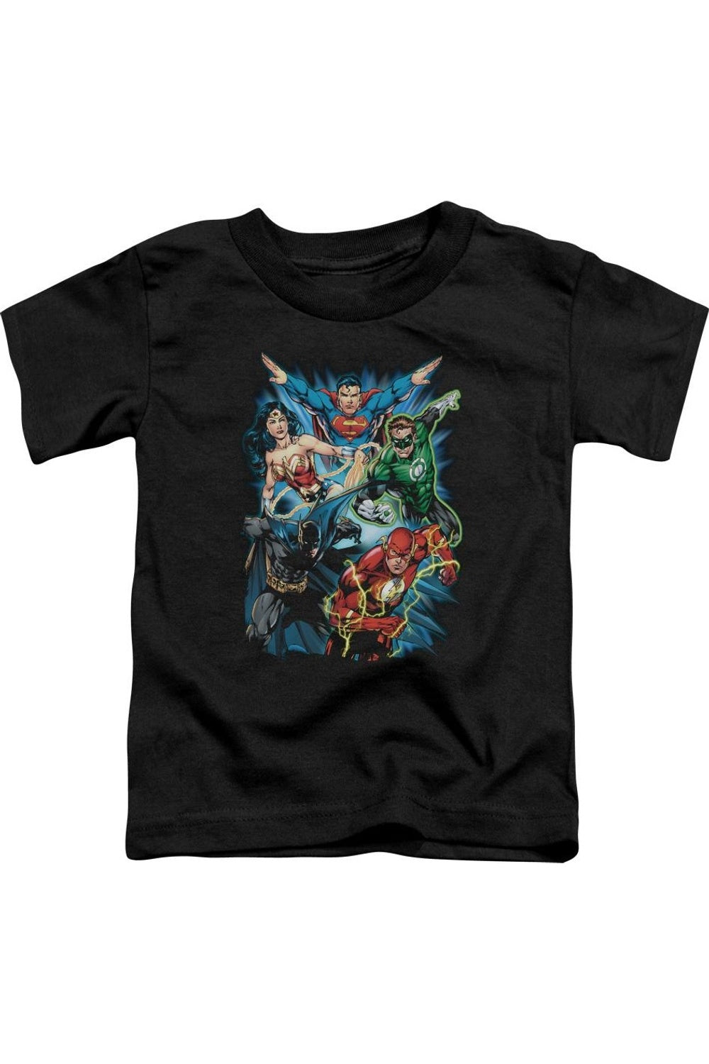 

Футболка с коротким рукавом для малышей Justice League of America JL Assemble Gildan, черный