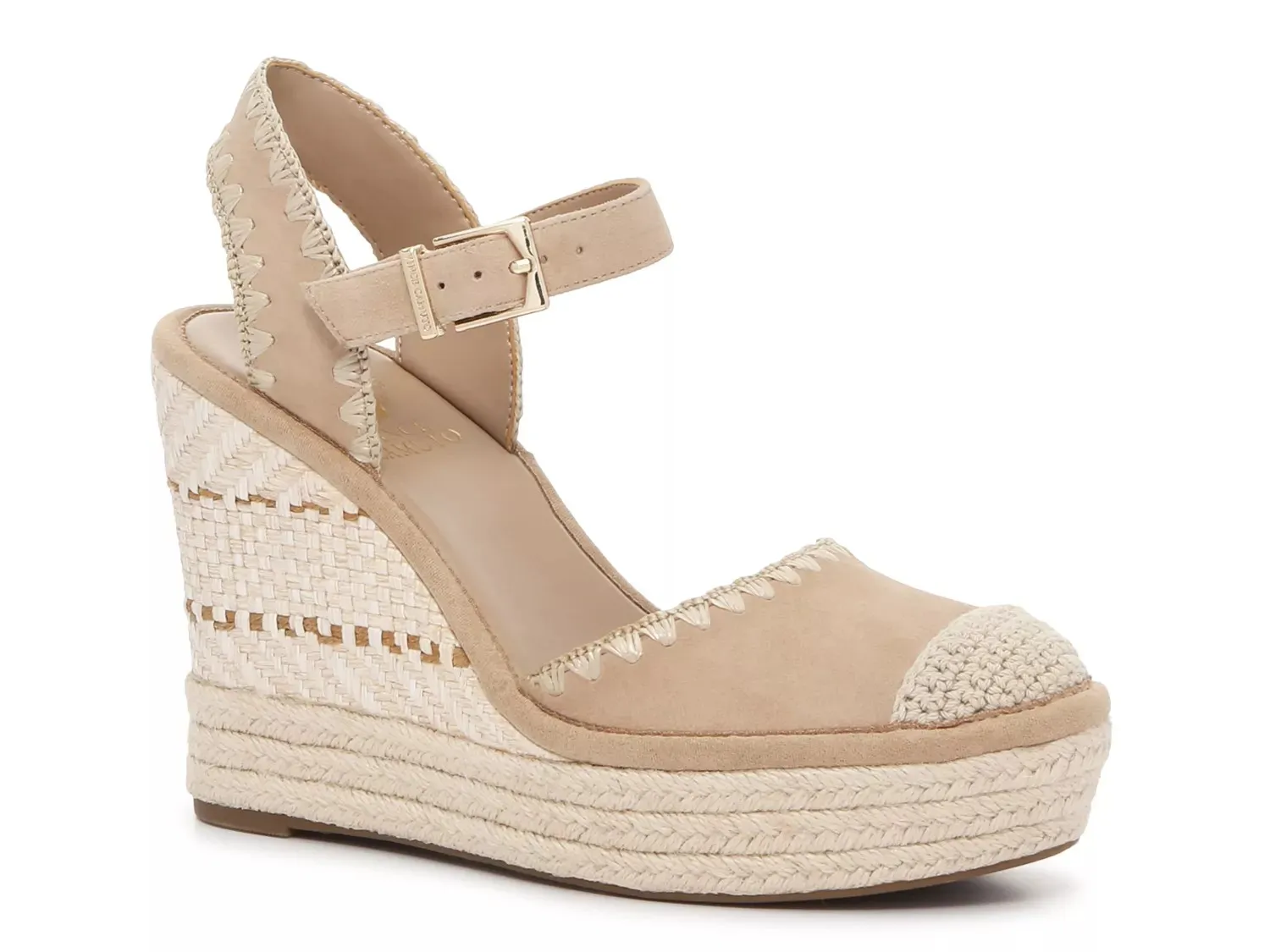 Сандалии на танкетке Vince Camuto Artemea, цвет: натуральный загар/бежевый молочно-овсяный