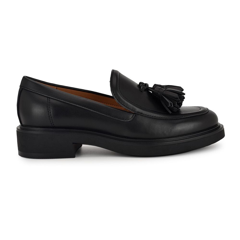 Женские повседневные лоферы без шнуровки с круглым носком Nine West Roker, цвет Black Suede — фото 2