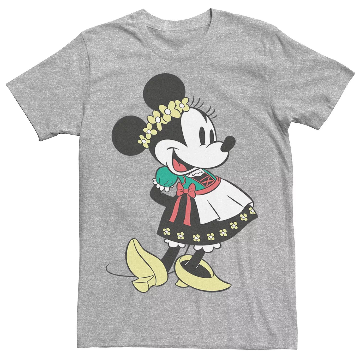 

Мужская футболка Disney Minnie Mouse Happy Dirndl с портретом Licensed Character