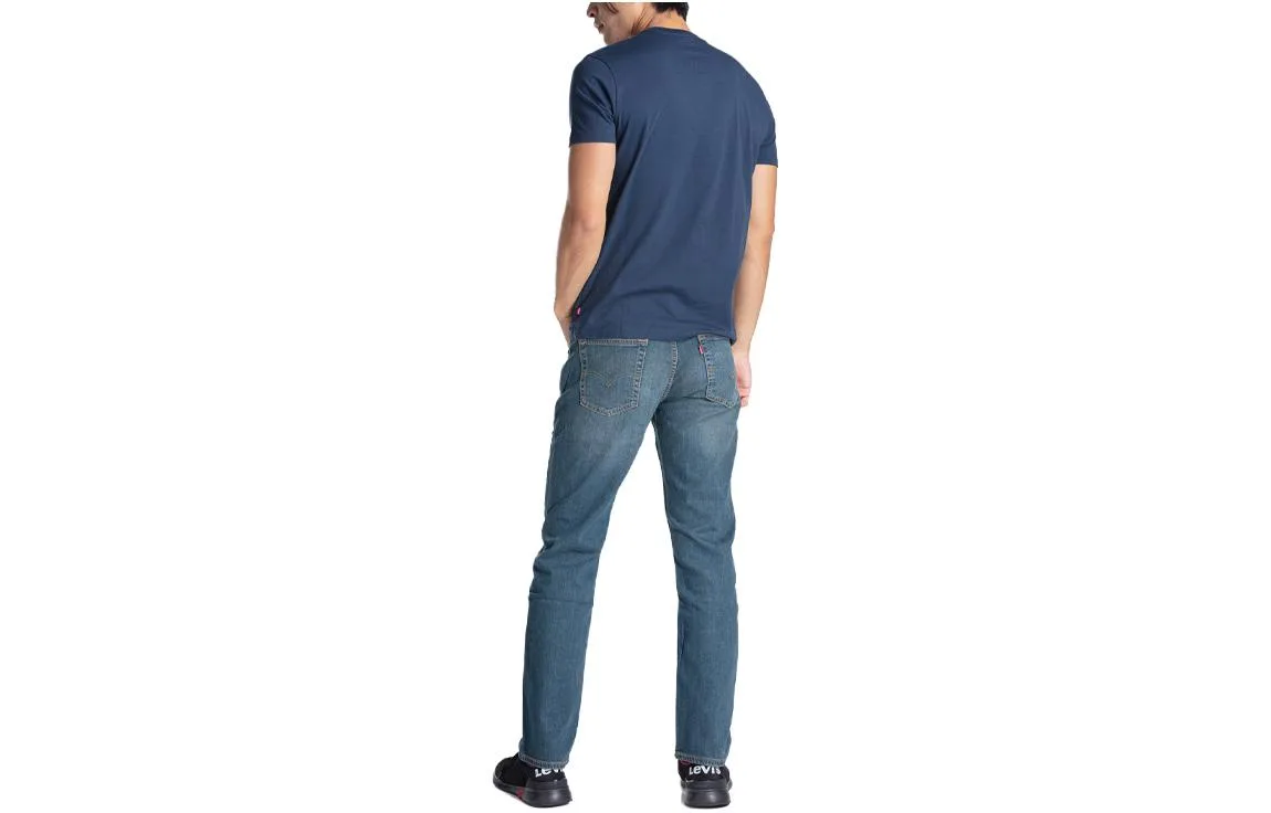 Levis Футболка мужская Navy Blue Crew Neck Moderate Heavyweight — фото 4