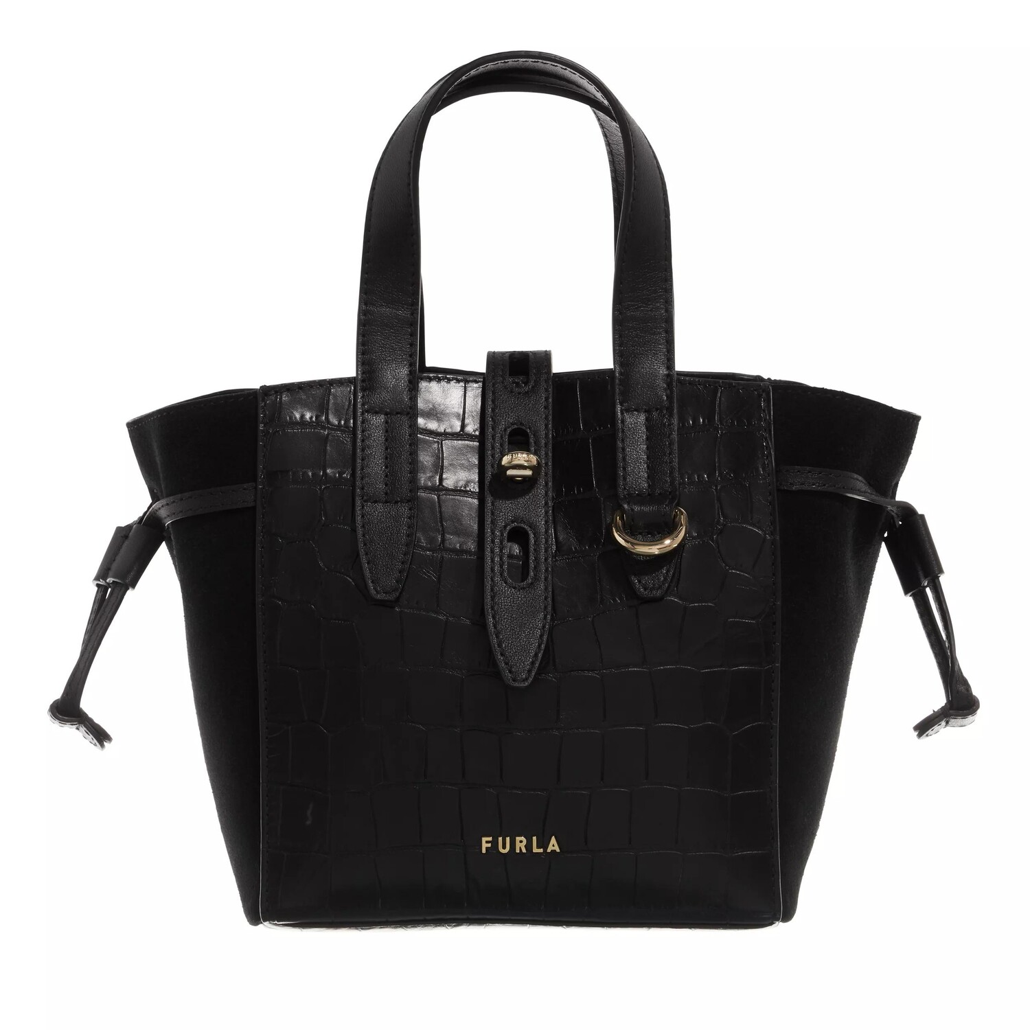 

Сетчатая мини сумка nero Furla, черный