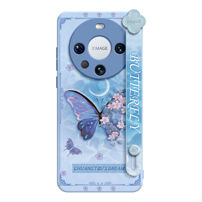 

Super Mouse Чехол для телефона, Blue-gray flower shadow butterfly left