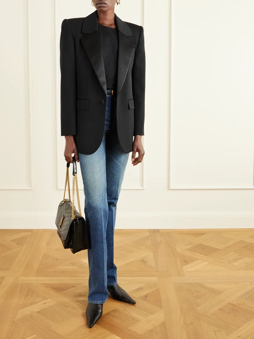 Футболка из хлопкового джерси SAINT LAURENT, черный — фото 2