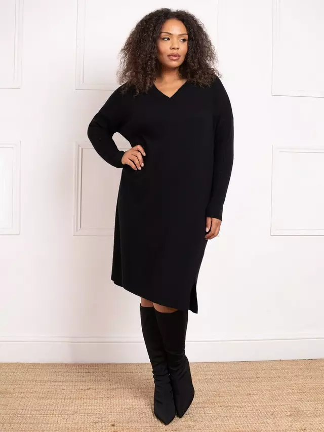 

Джемпер Live Unlimited Curve V-Neck Cashmere Blend, черный