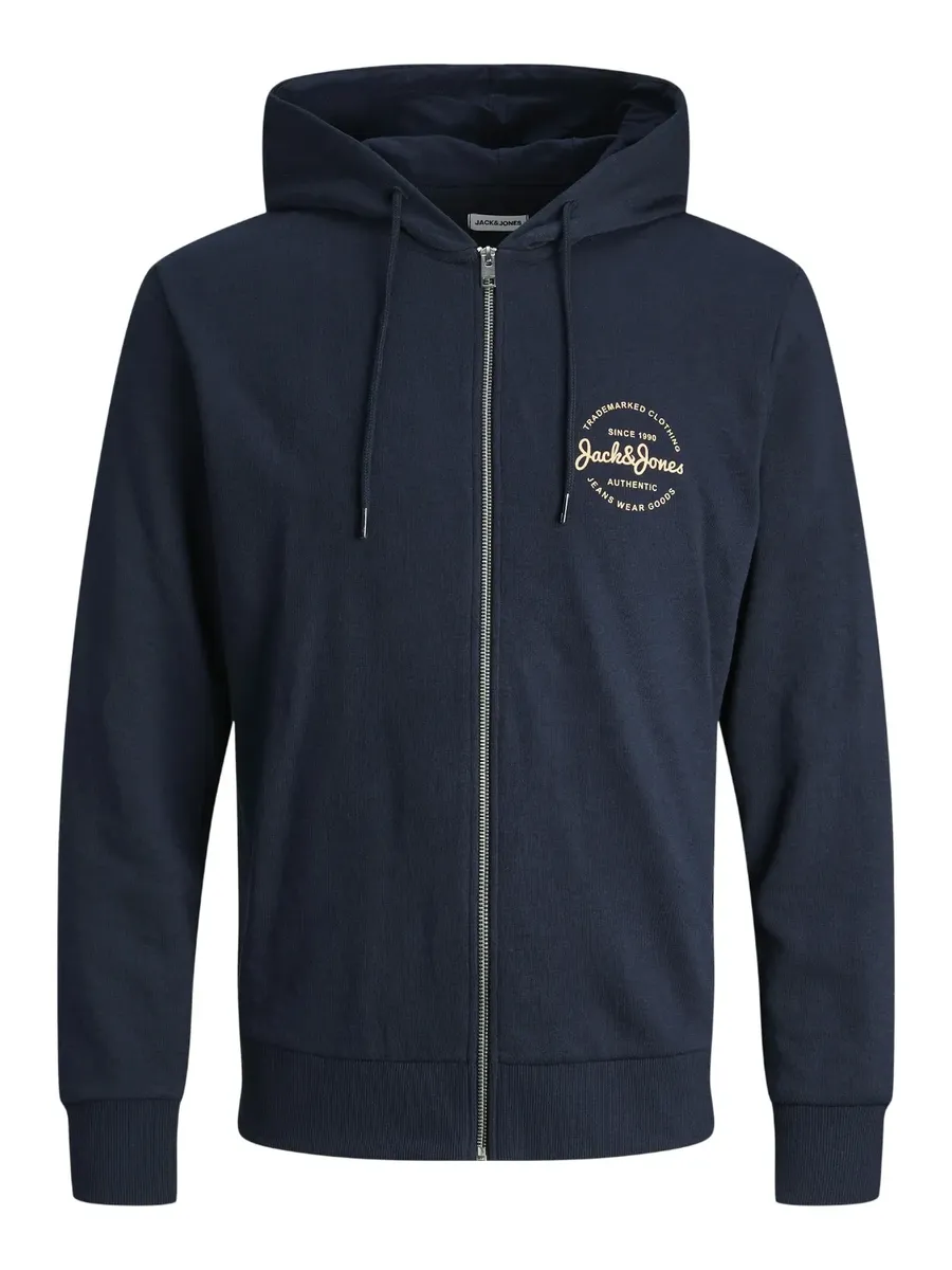 

Толстовка Jack & Jones PlusSize "JJFOREST SWEAT ZIP HOOD PLS", синий