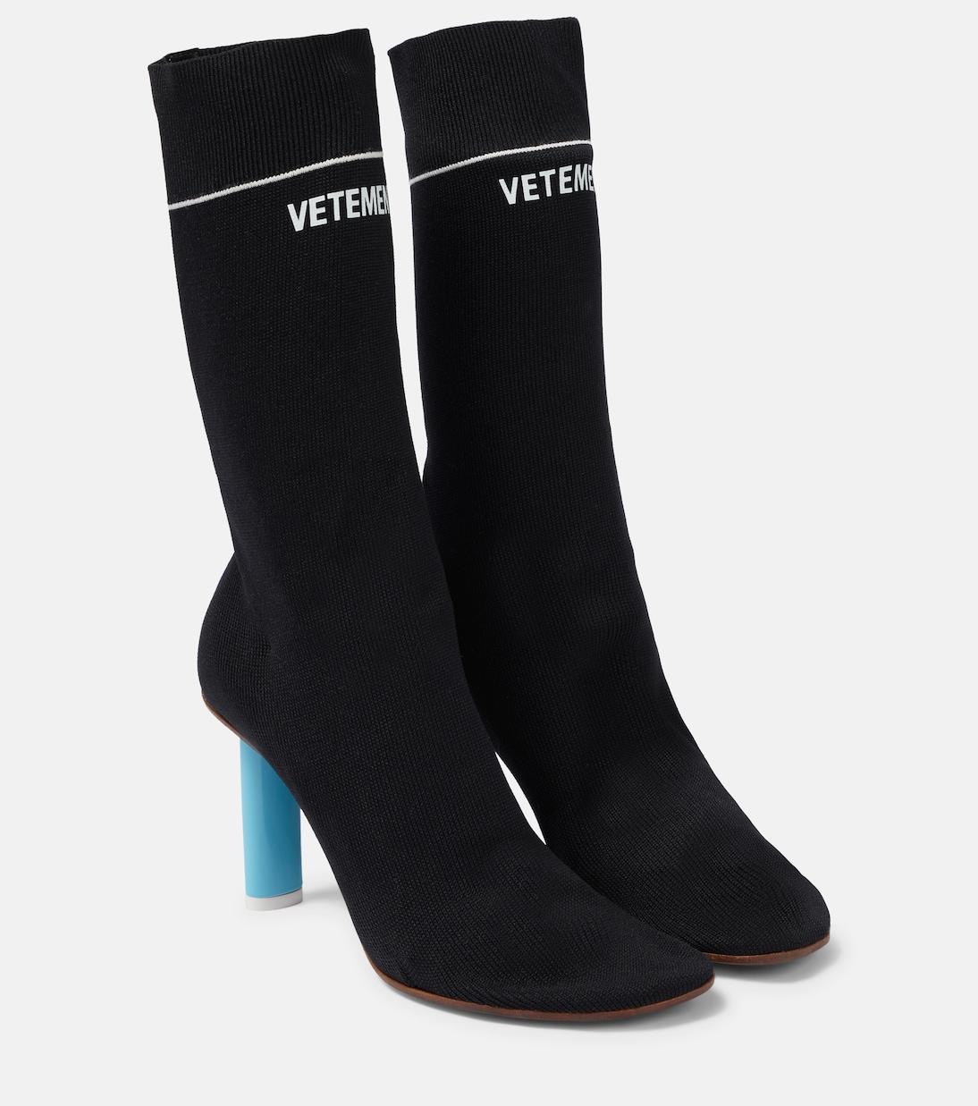 Ботильоны с логотипом Vetements, черный