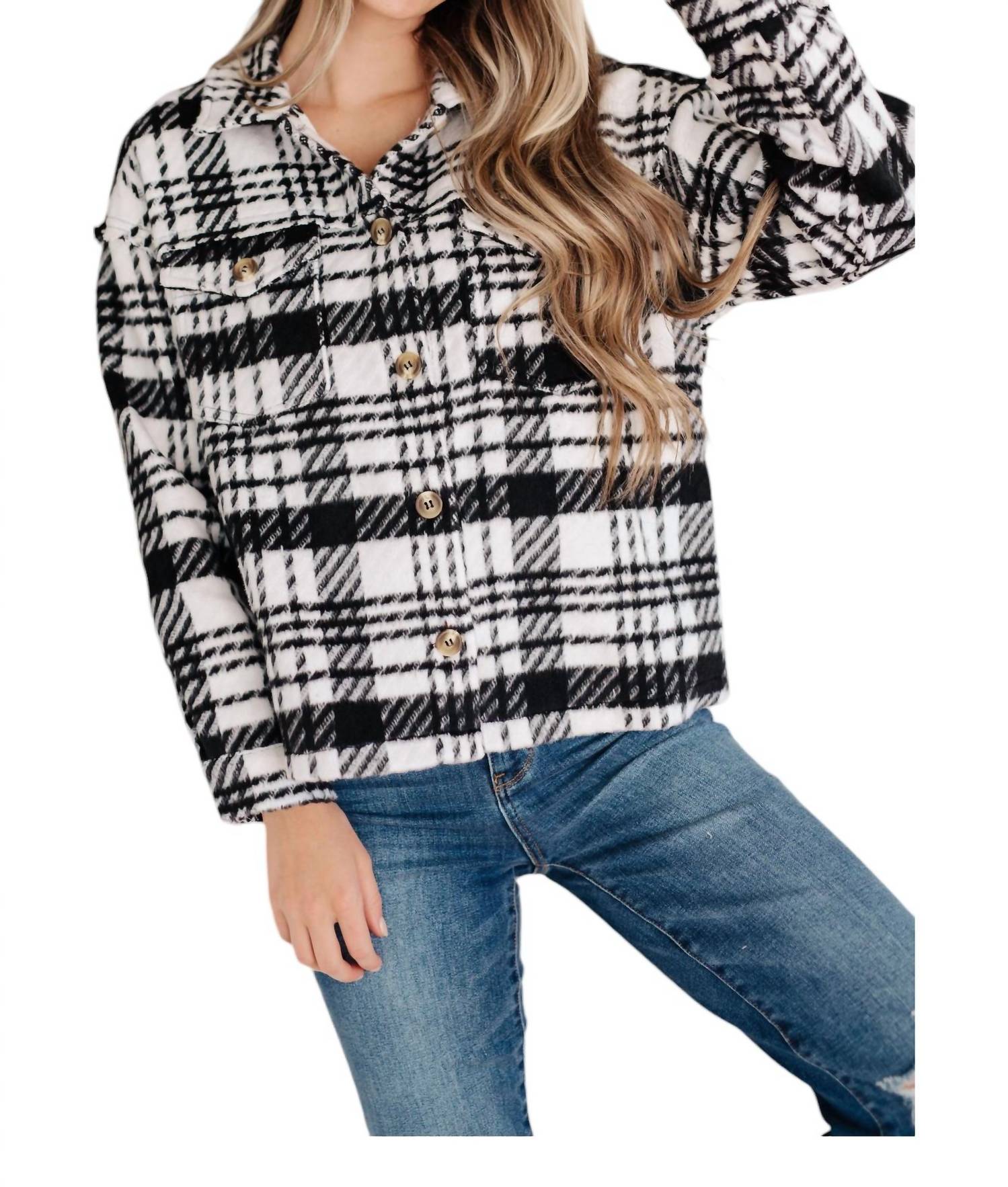 

Куртка Kate Plaid в черно-белом цвете Jodifl