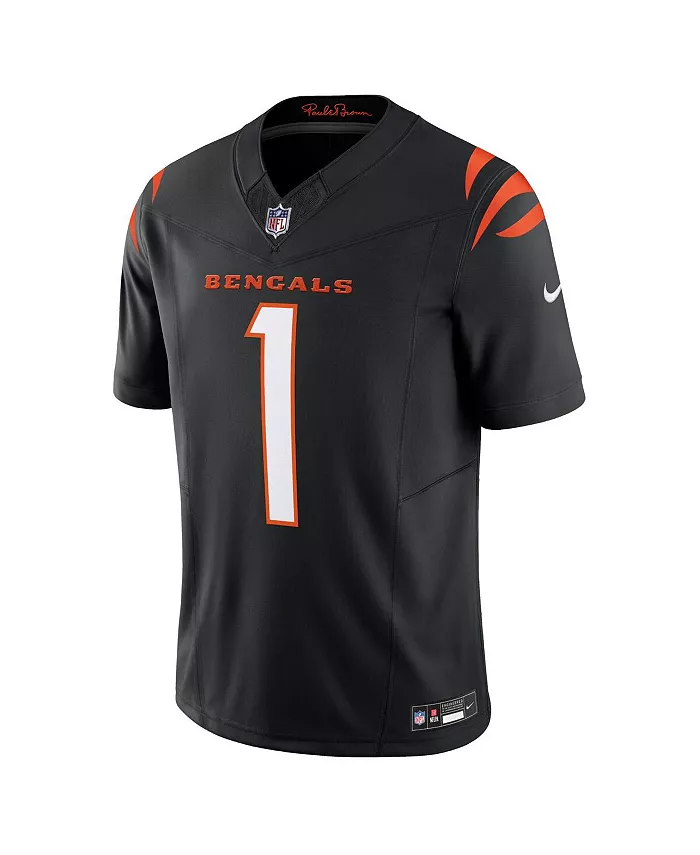 Мужская джерси Ja'Marr Chase черного цвета Cincinnati Bengals Vapor F.U.S.E. Limited Nike — фото 2
