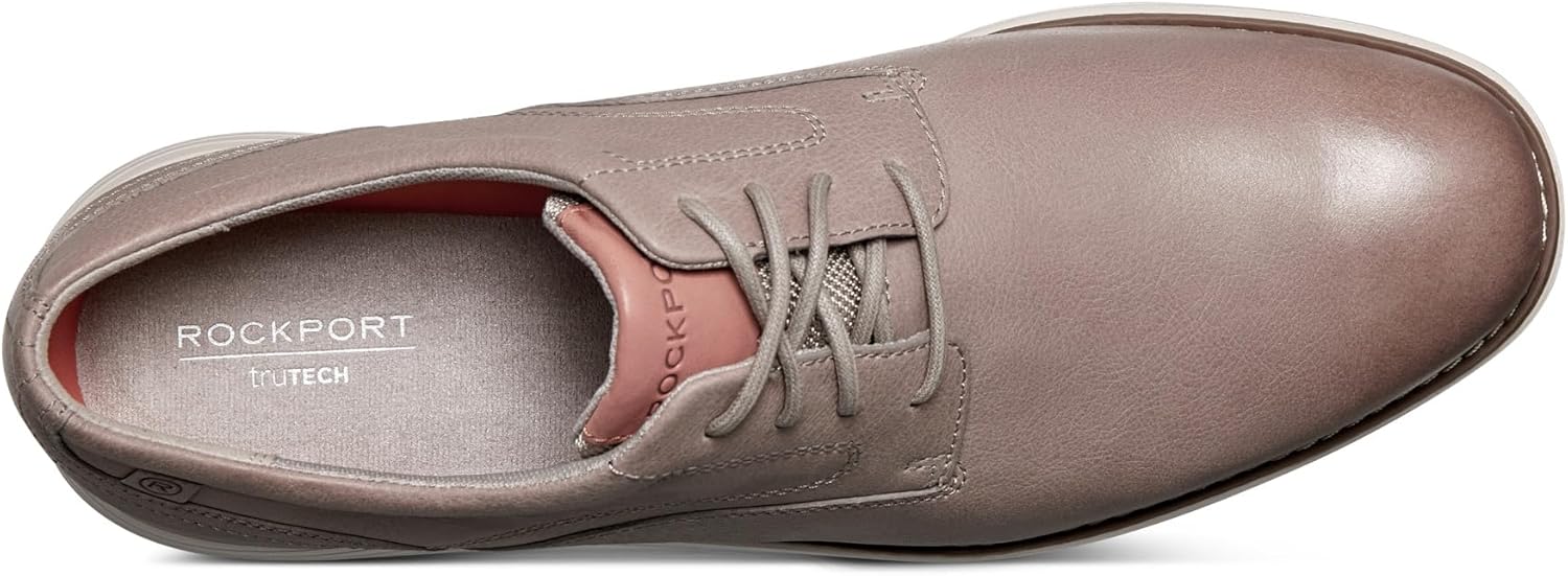 Мужские оксфорды Rockport Garett с простым носком, Taupe Leather — фото 4