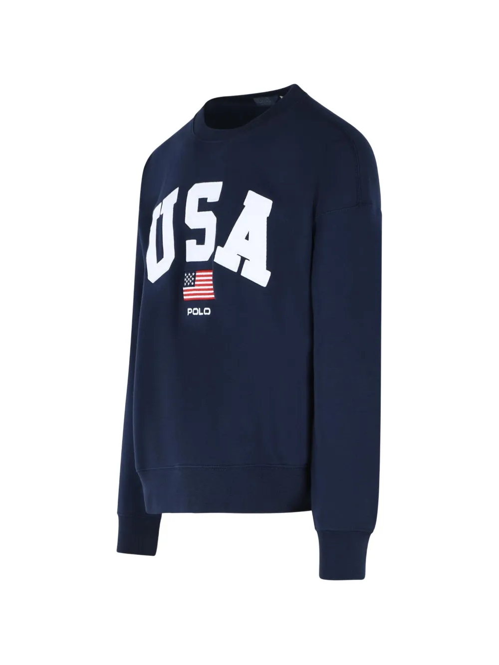 Свитер с вышивкой и круглым вырезом Polo Ralph Lauren, синий — фото 3