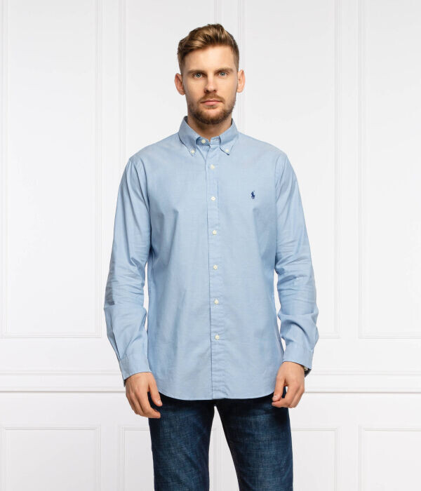 Рубашка Polo Ralph Lauren Custom Fit, синий — фото 3