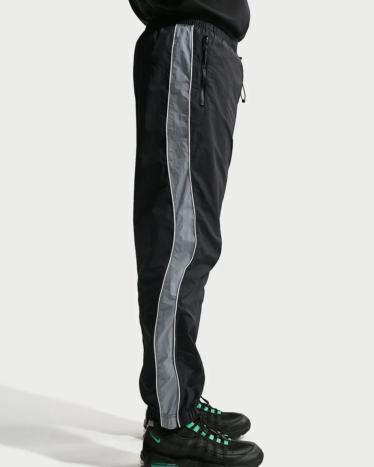 Мужские тканые штаны Nike Sportswear, Anthracite/Cool Grey/Neon Yellow — фото 3