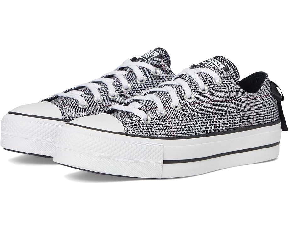 Кеды Converse Chuck Taylor All Star Lift Platform Plaid, черный/белый/черный