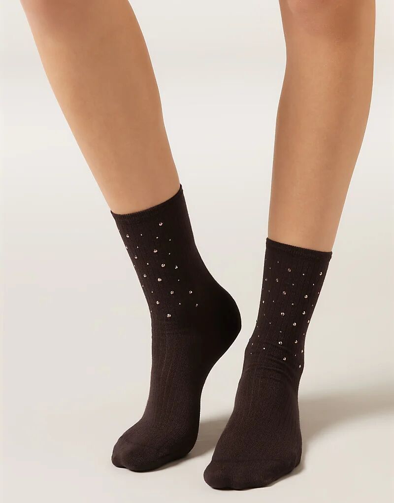 

Коричневые носки с заклепками Calzedonia