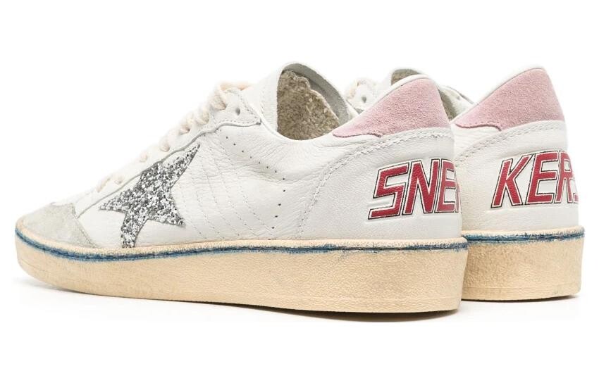 Кроссовки Golden Goose Ballstar Low-top Leather Sneakers, белый / серебряный — фото 3