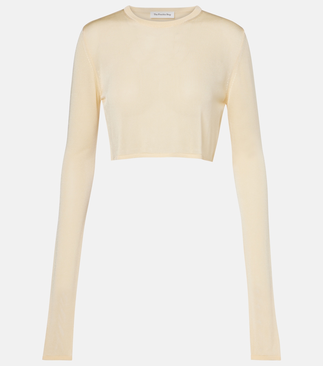 

Казайл вязаный укороченный топ The Frankie Shop, Pale Yellow