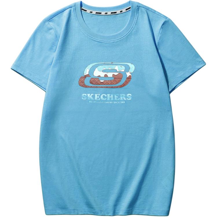 

Skechers Футболка Unisex Adriatic Blue 030N, Синий, Skechers Футболка Unisex Adriatic Blue 030N