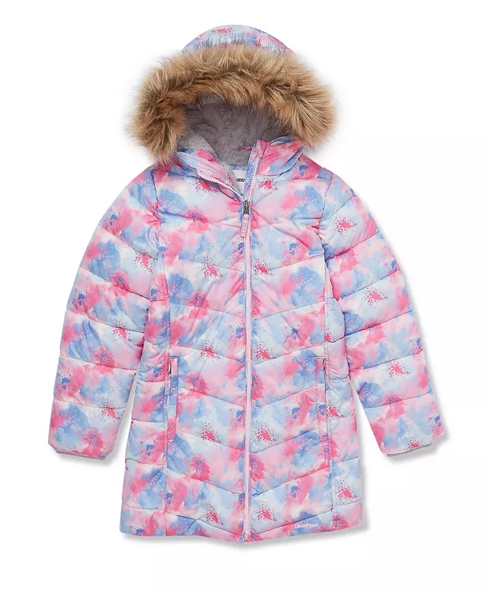 

Детская парка с флисовой подкладкой Lands' End, розовый