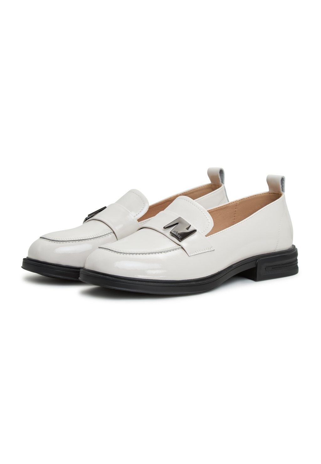Тапочки Block Heels Loafers Cesare Gaspari, белые