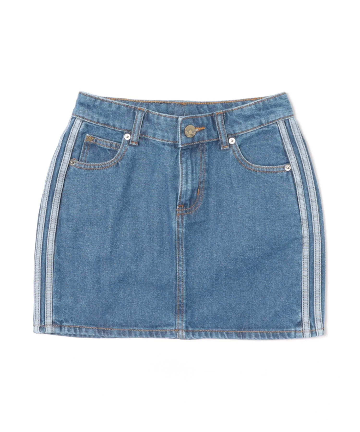 Женская джинсовая юбка с тремя полосками 3ST DENIM SKIRT adidas синяя