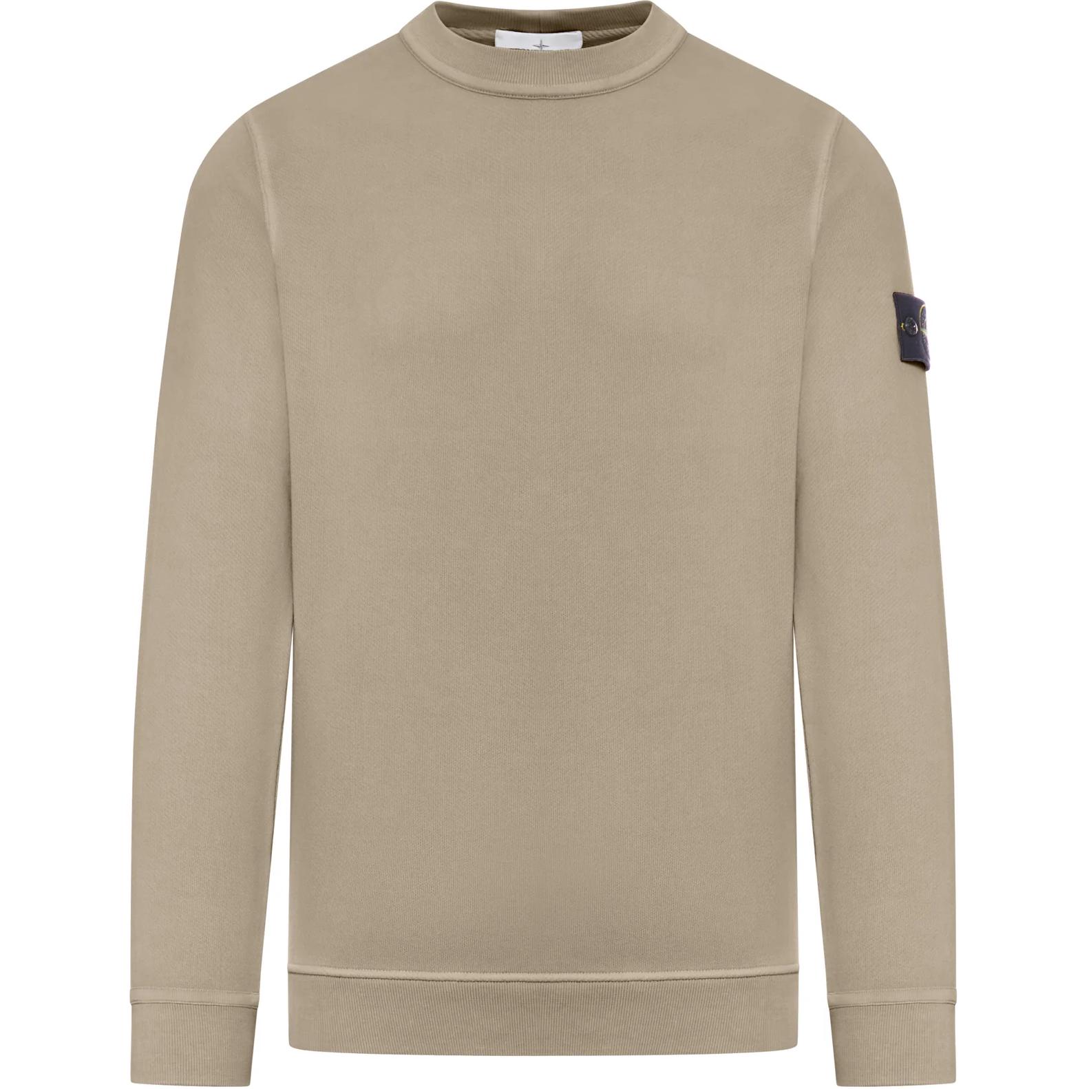 

Толстовка с круглым вырезом и нашивкой-логотипом STONE ISLAND, бежевый