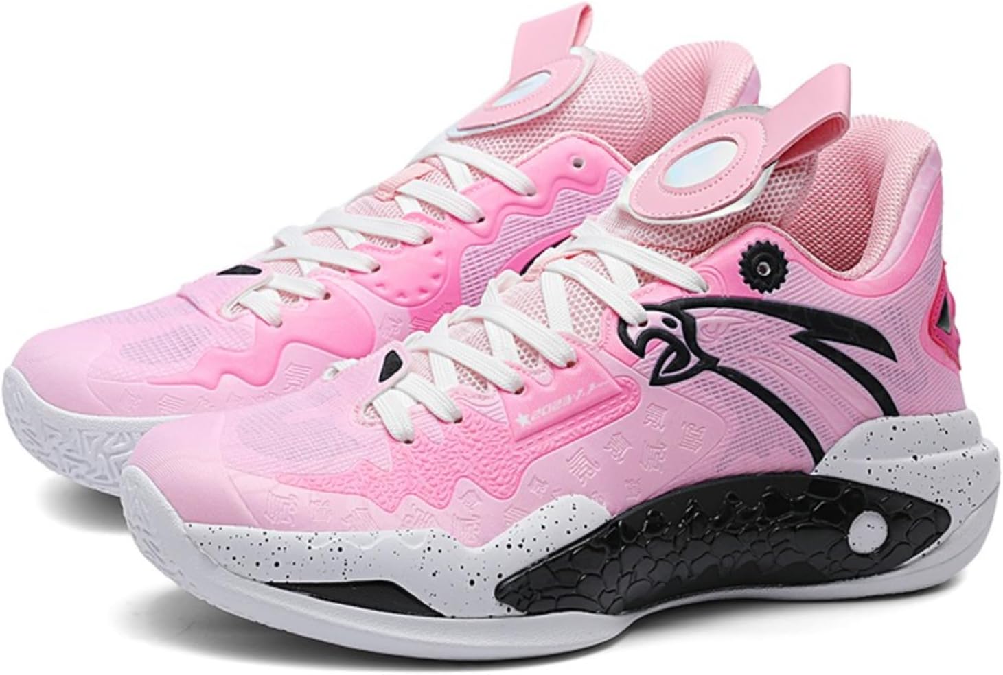 

Мужские модные кроссовки для баскетбола с дышащей сеткой, шнуровкой и высоким верхом, легкие, с нескользящей подошвой, для активного отдыха, тенниса, классического волейбола и бейсбола Qklmwes, розовый