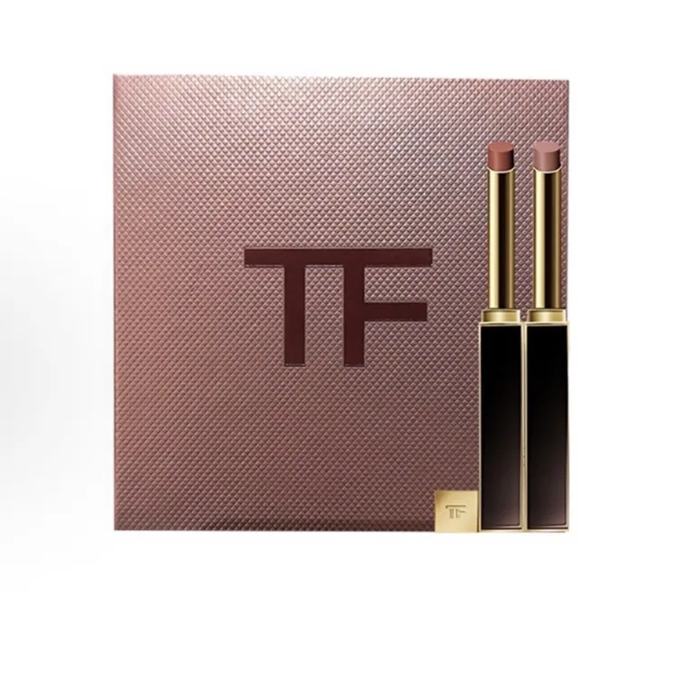 TOM FORD Набор ультратонких матовых помад TF Brand New, 0,9 г*2, подарок на день рождения, Ultra Fine Tube 151+Ultra Fine Tube 153+Pink Gold Box