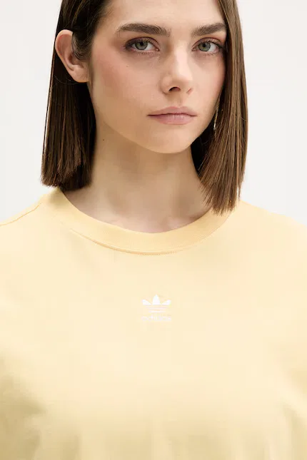 Футболка с коротким рукавом свободный крой Adidas Originals, желтый — фото 4