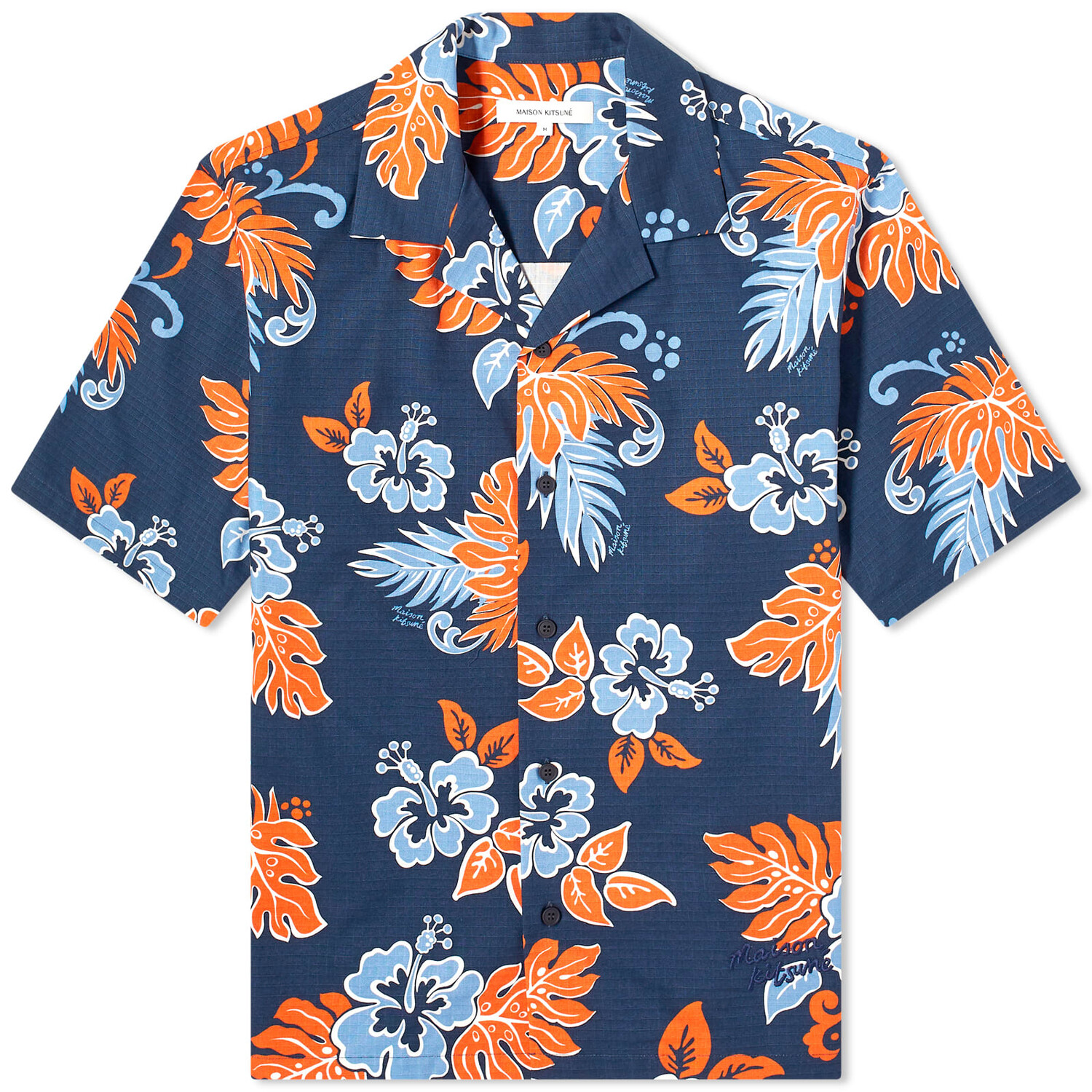 

Рубашка Maison Kitsuné Floral Vacation Shirt, цвет Deep Navy