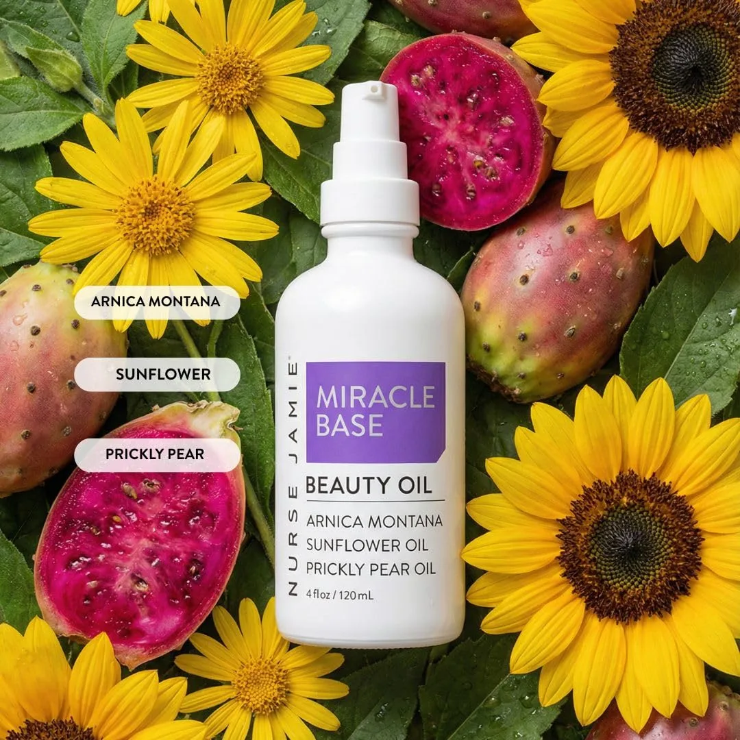 Увлажняющее масло для лица Nurse Jamie Miracle Base Beauty Oil - смесь растительных масел - для успокоения сухой кожи. — фото 2