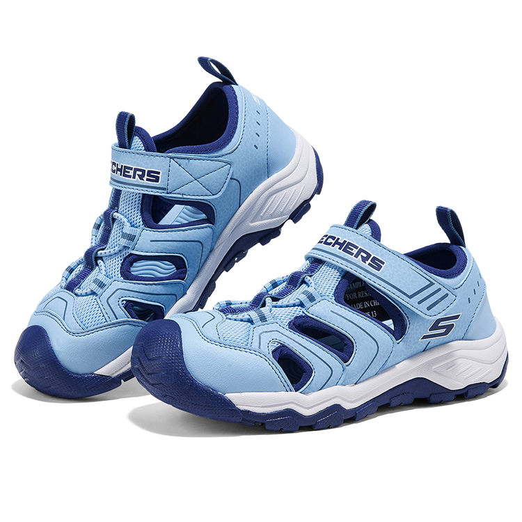 Skechers Kids Скользостойкая, износостойкая, дышащая сандалия Light Blue Kids' — фото 3