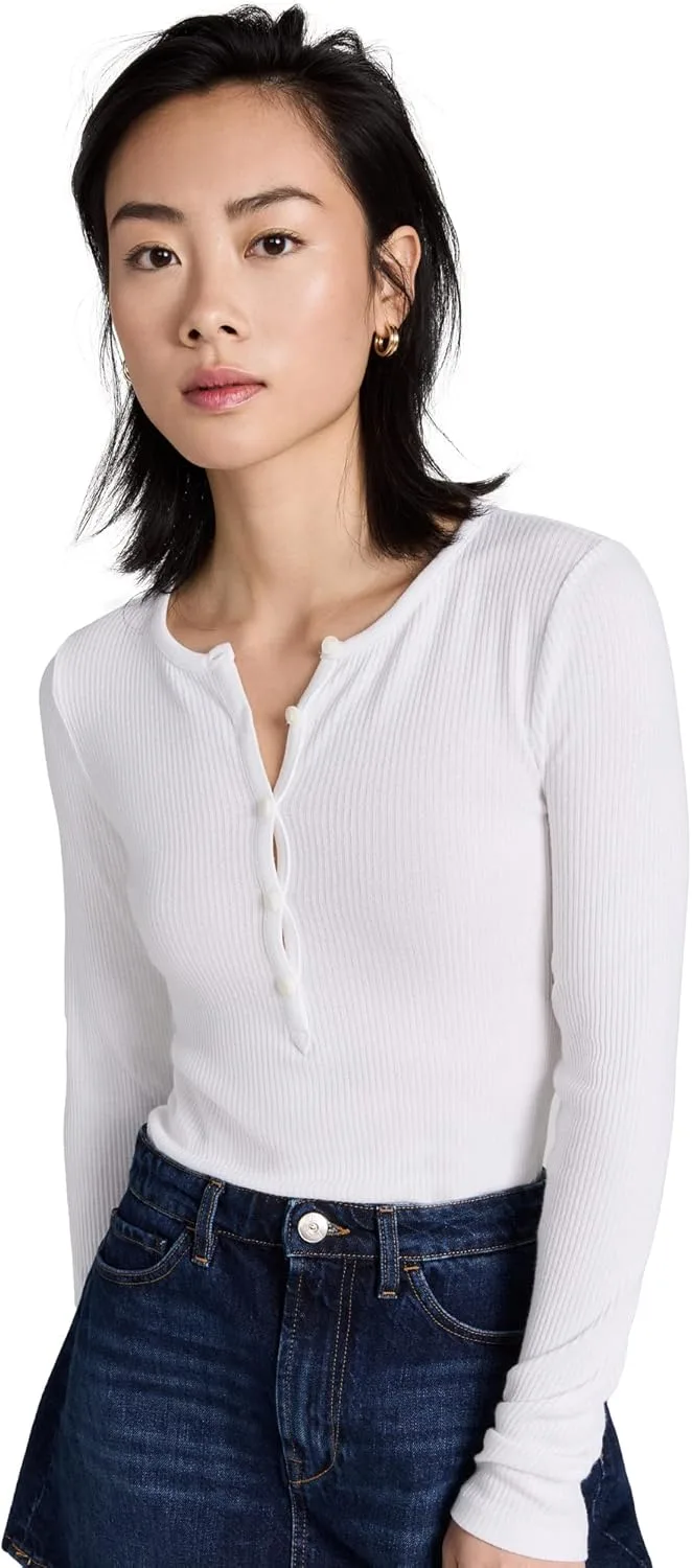

rag & bone Женская футболка Rib Knit Henley