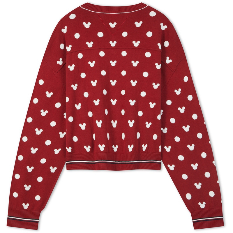 Tommy Hilfiger Disney x Disney совместная серия вязаный свитер женский красный принт — фото 4