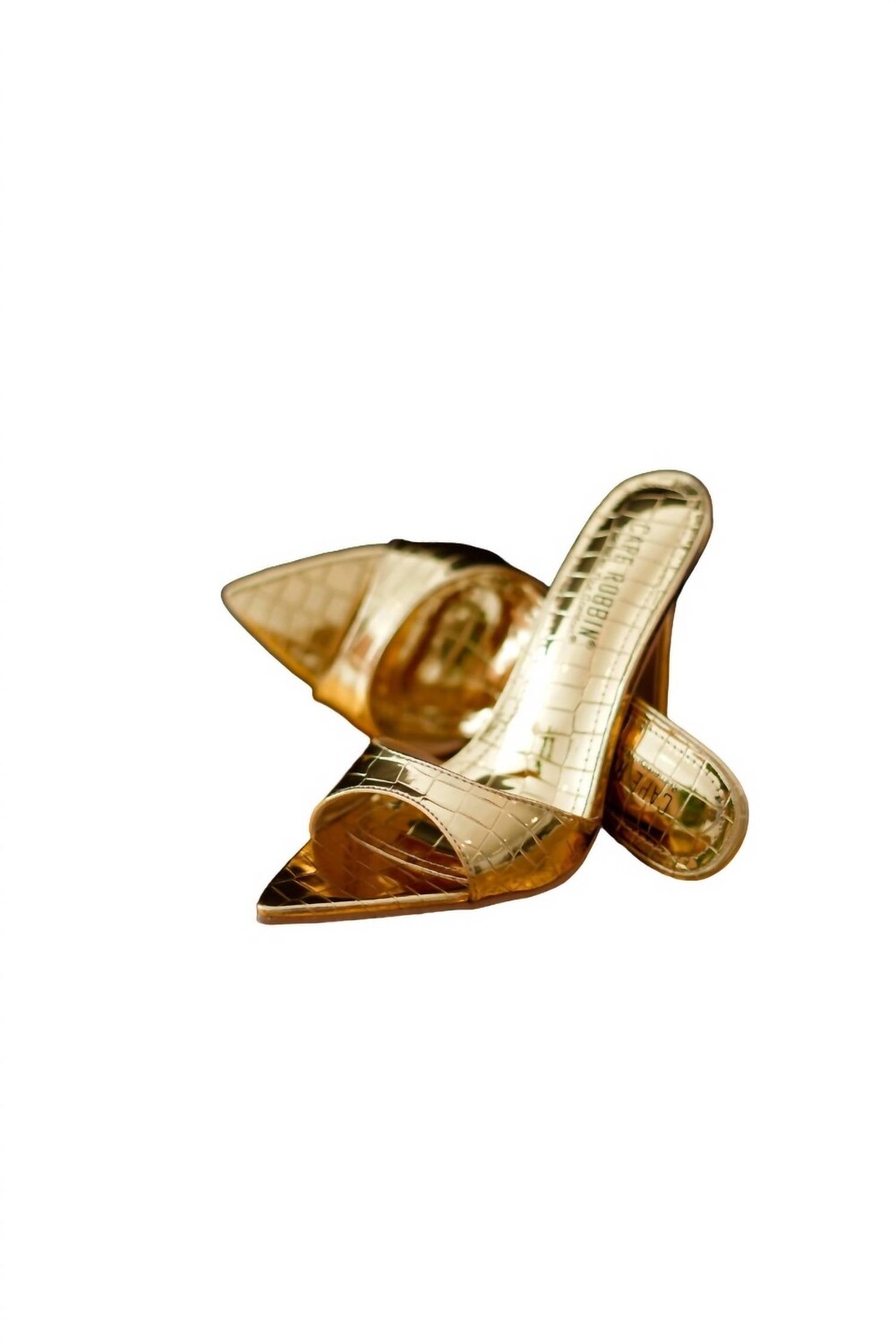 Женские шикарные шлепанцы 24K золотистого цвета Cape Robbin, золотой