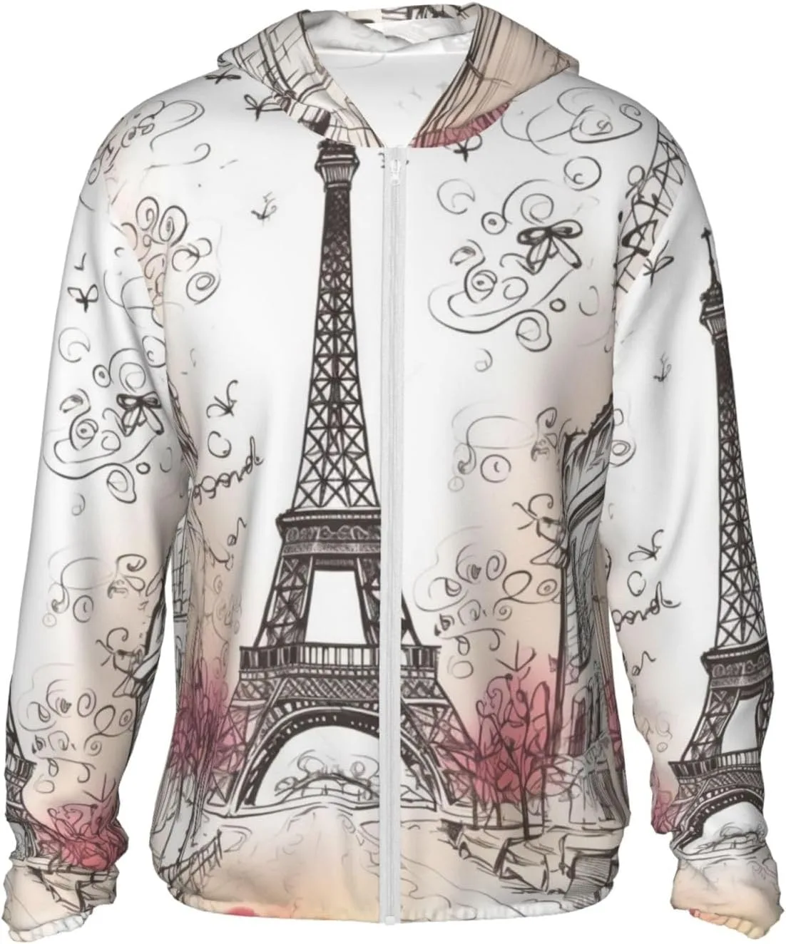 

Мужская толстовка с защитой от солнца UPF 50+ French Paris Tour Eiffel Tower DWVTSLH