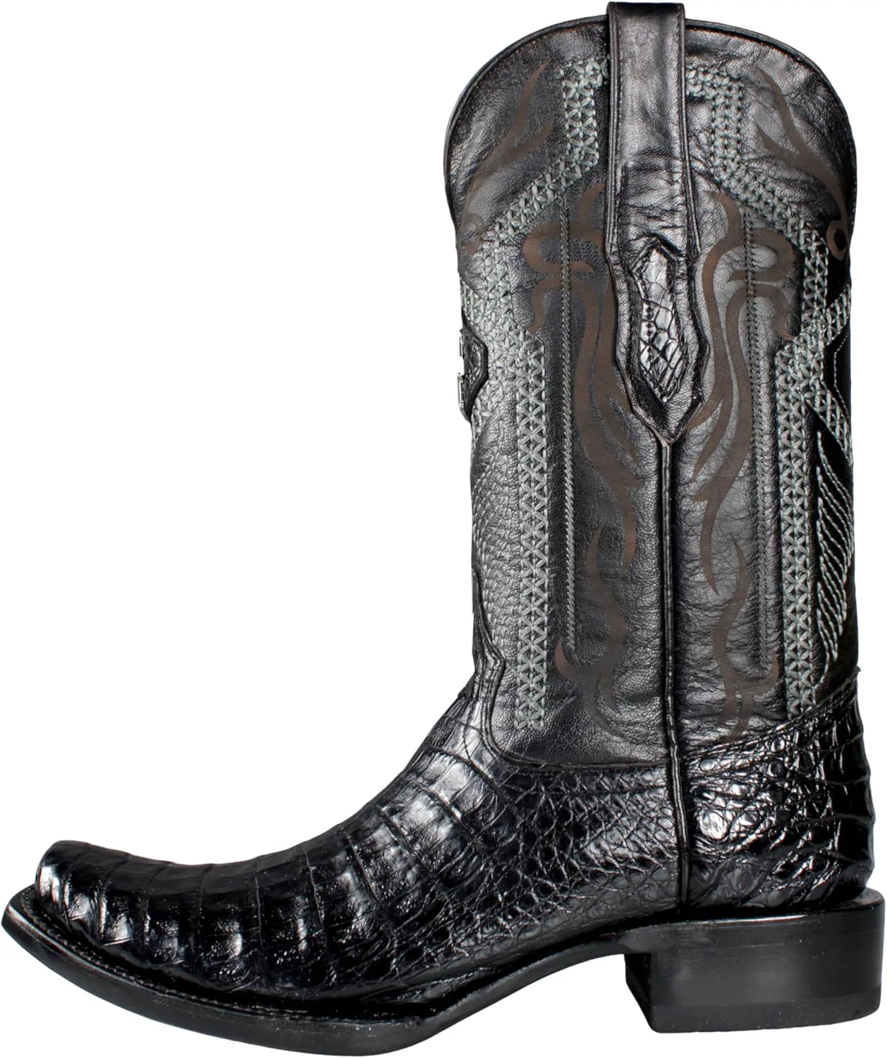 Ковбойские сапоги El General Authentic из кожи каймана, модель Nape Western 137 Generic, черный — фото 3